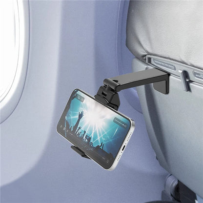 Universal Airplane Phone Holder - Handsfree Desk Tray Mount, Pocket Size, Must-Have Travel Essential Accessory