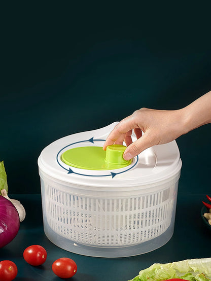 Creative Manual Vegetable Dehydrator and Salad Spinner: Hand Crank Kitchen Gadget for Efficient Fruit and Vegetable Drying