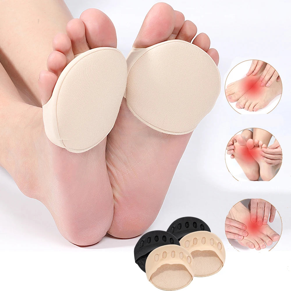 Five-Toes Forefoot Pads for Women's High Heels - Half Insoles for Foot Pain Relief, Shock Absorption - Massaging Toe Pad Socks (4/6/8Pcs)