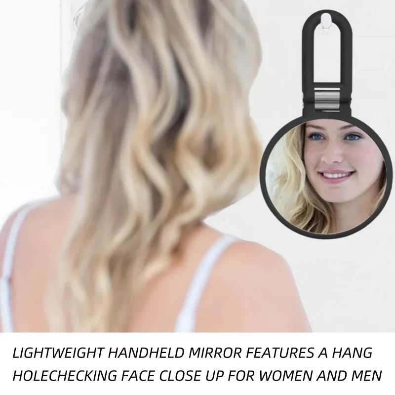 Double-Sided Magnifying Handheld Mirror - 1X/15X Magnification, Travel-Friendly with Folding Stand, Adjustable for Dressing Table