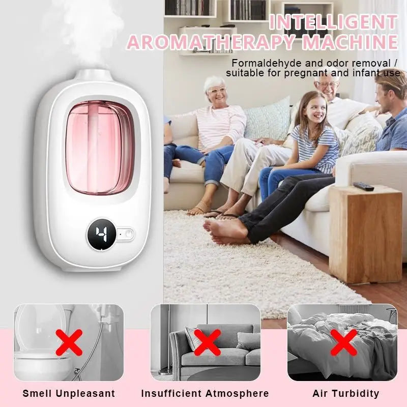 Automatic Aromatherapy Device – Home Air Freshener and Essential Oil Diffuser – Rechargeable Humidifier