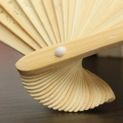 DIY Paper Bamboo Folding Fans - Blank White Fans for Calligraphy, Painting, Wedding Gifts - Adults & Children's Practice (1-50pcs)