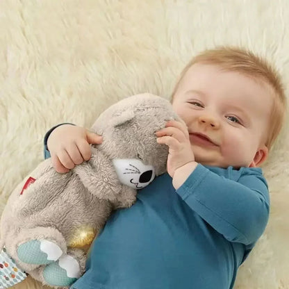 Breathing Bear Baby Soothing Otter Plush Doll Toy – Music and Light Companion for Baby Sleep, Perfect Gift for Kids