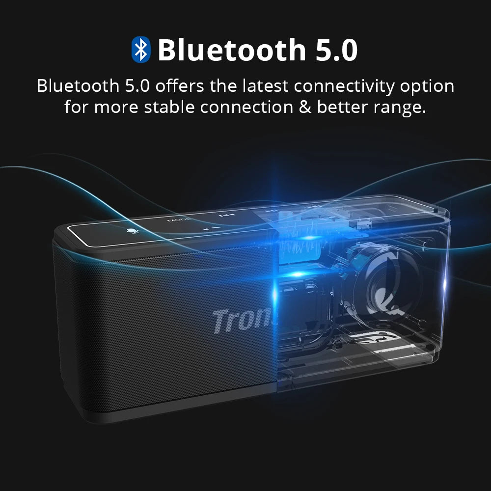 Original Tronsmart Mega Bluetooth Speaker – 40W Portable Soundbar with Touch Control, Voice Assistant, NFC, and MicroSD Support