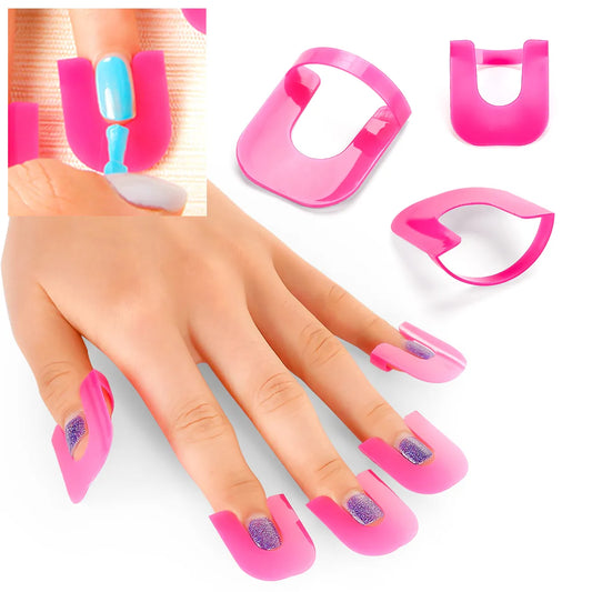 26Pcs Nail Care Beauty Model Anti-Nail Clip - Polish Spill-Proof Glue Overflow Art Tool Accessories for Women