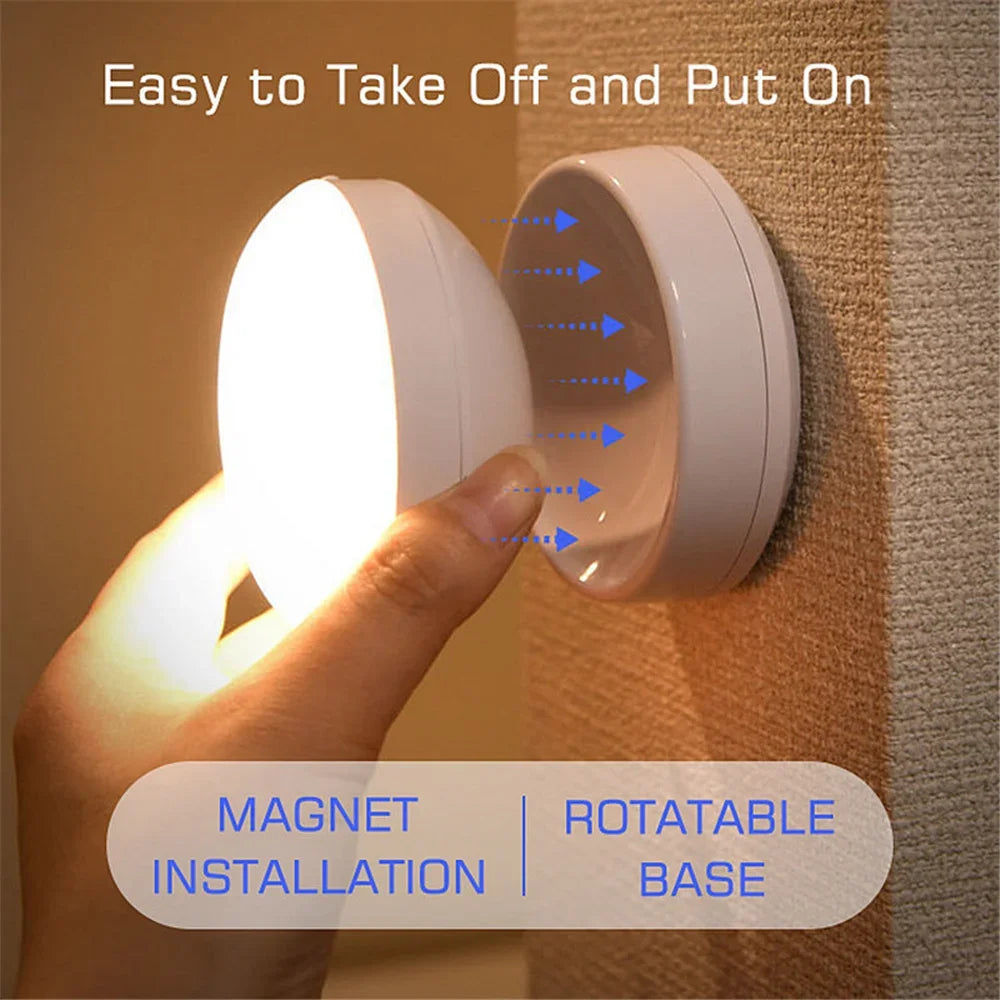 LED Night Light USB Charging - Intelligent Human Induction for Bedside Cabinet Home Wardrobe Lighting, Motion Sensor LED Lamp