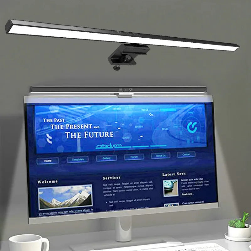 50cm LED Eye-Care Desk Lamp | Stepless Dimming | USB Powered | Computer Monitor Screen Light Bar for Reading