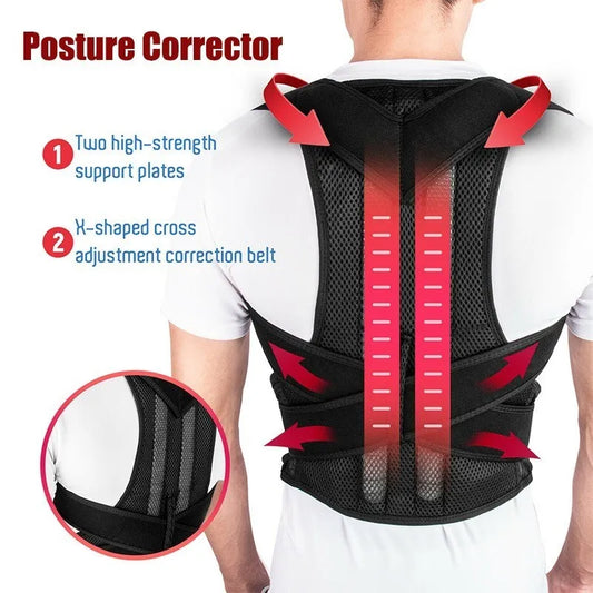 Back Brace Posture Corrector: Lumbar Support and Shoulder Posture Support for Men and Women