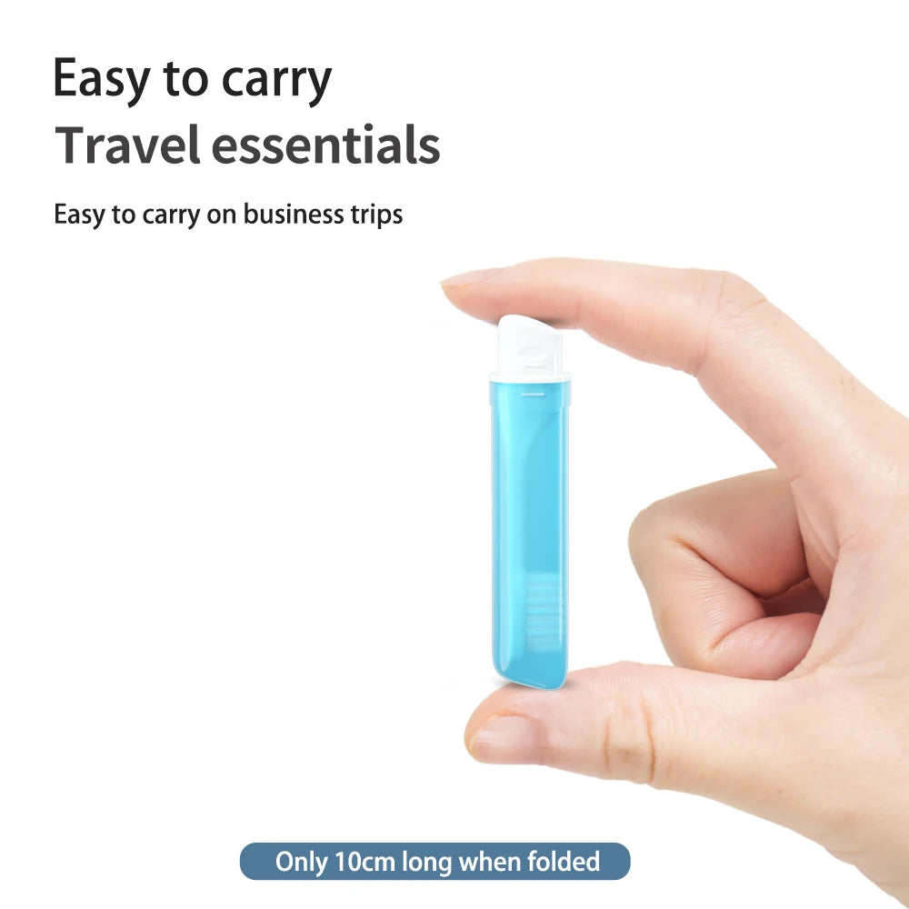 Portable Folding Travel Toothbrush: Compact and Convenient Tooth Brush for Outdoor Camping and Traveling - Perfect for Adults on the Go