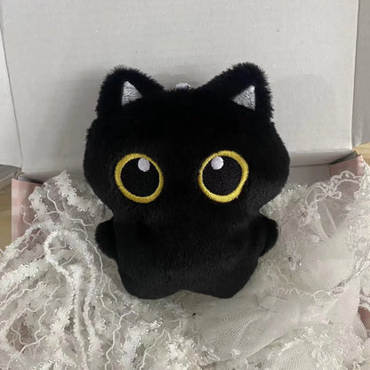 10cm Cute Black Cat Plush Toy - Small Pendant, Cuddly Pillow Cushion Doll for Boys and Girls, Perfect Birthday Gift