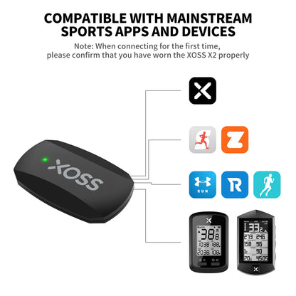 XOSS Vortex Speed & Cadence Sensor X2 with Heart Rate Monitor S1 - Bike Computer GPS Mount for GARMIN, iGPSPORT, BSC100s, Bryton G2 Plus & G+