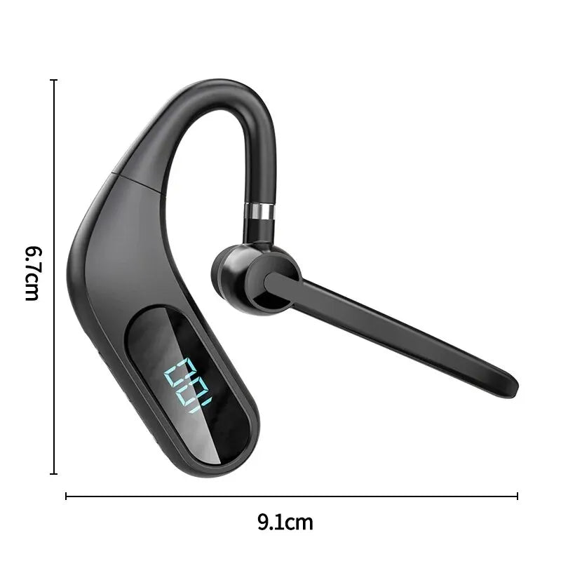 Clear Sound Quality: Kj12 Bluetooth Headset with Digital Power Display - Long Battery Life, Business In-Ear Comfort