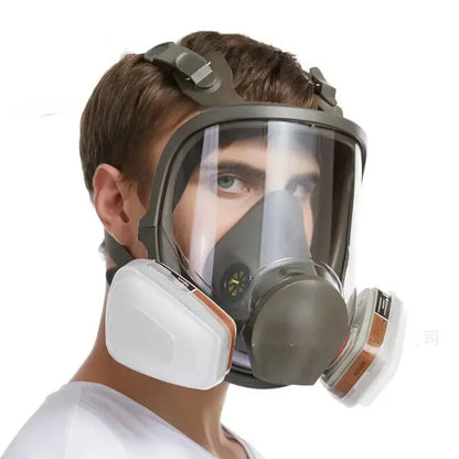 6800 Anti-Fog Gas Mask - Industrial Paint Spray Safety Work Dust Filter - Full Face Protection with Formaldehyde