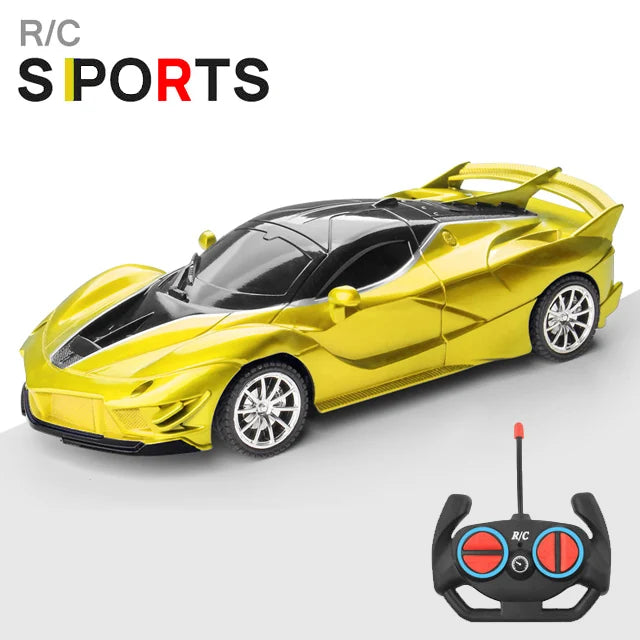 1/18 Scale RC Sports Car with LED Light - 2.4G Radio Remote Control, High-Speed Drifting Vehicle, Racing Toy for Boys and Girls