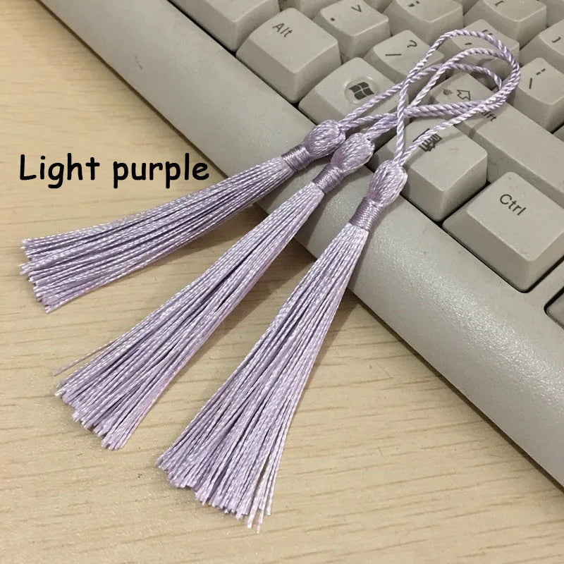 100pcs Polyester Silk Tassel Fringe - 13cm Cotton Tassels Trim for Sewing, Curtains, DIY Wedding Decoration