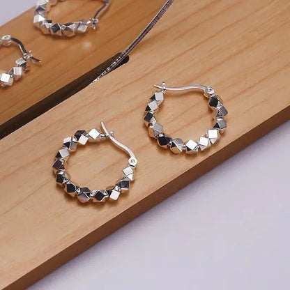 925 Sterling Silver Hoop Earrings – Simple, Exquisite Temperament Design, Perfect Sexy Jewelry Gift