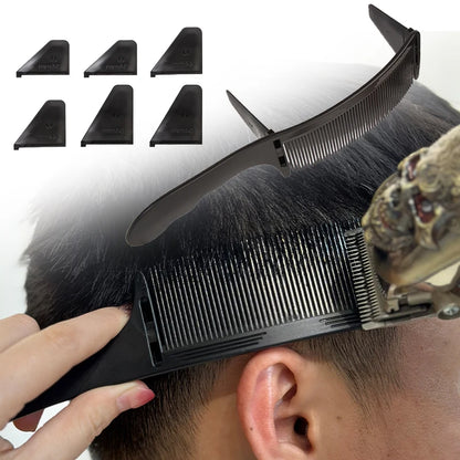 Professional S-Shape Barber Guide Comb: Curved Flat Top Positioning Hair Clipper Comb - Anti-Static Styling Tool for Salon Haircuts