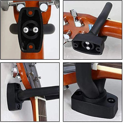 Wall Mount Guitar Hanger Hook – Non-Slip Holder Stand for Acoustic Guitar, Ukulele, Violin, and Bass – Instrument Accessories