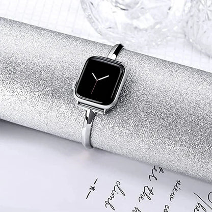 Luxury Diamond Steel Watch Band for Apple Watch – Series 4-8, 38mm, 40mm, 41mm, 42mm, 44mm, 45mm, Ultra 49mm, Women's Ultra Bracelet Strap. iWatch