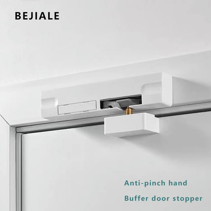 BEJIALE Wooden Door Buffer | Flat Door Open & Close Solution | Invisible Household Door Barrier | Mute & Anti-Clip Hydraulic Door Closer