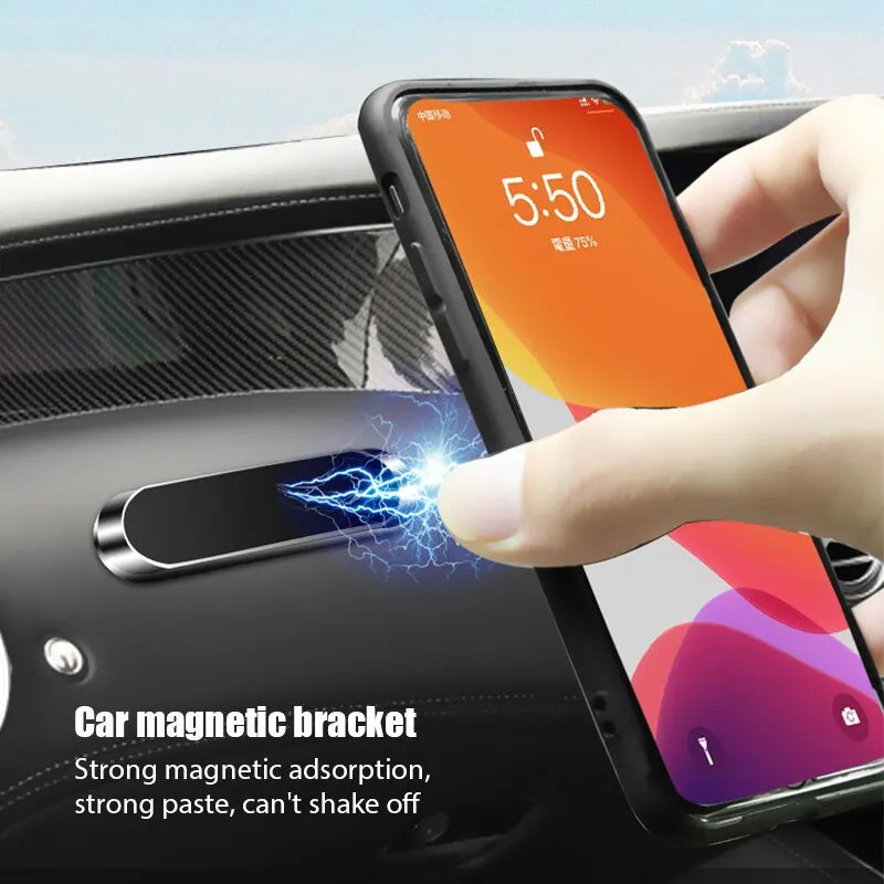 Magnetic Car Phone Holder Stand: Air Vent Magnet Mount Support for Smartphone GPS Bracket - iPhone Samsung Xiaomi Compatible