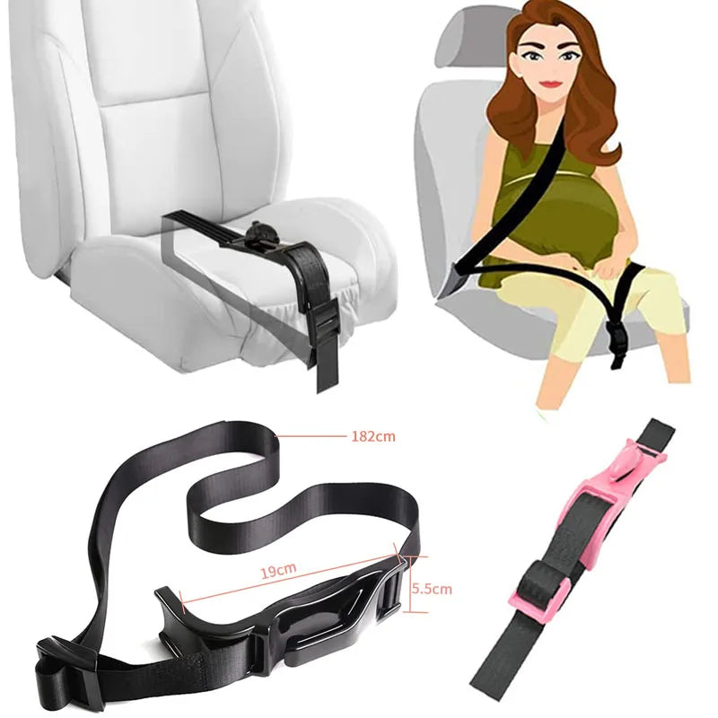 Maternity Car Seat Safety Belt - Belly Support for Pregnant Women, Protects Mom and Unborn Baby - Adjustable Extender Accessories for Enhanced Comfort and Protection