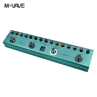 M-vave Tank-G Guitar Multi-Effects Pedal - 36 Presets, 9 Preamp Slots, 3-Band EQ, 8 IR Cab Slots, 3 Modulation/Delay/Reverb Effects