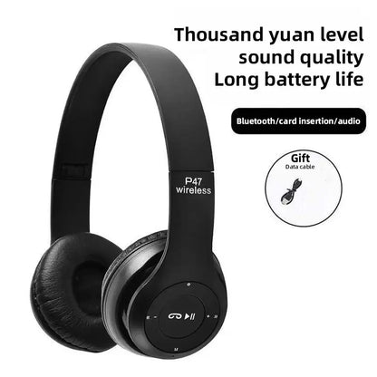 Bluetooth 5.0 P47 TWS Stereo Headphones – Bluetooth Earphones with Mic for Mobile, iPhone, Samsung, Android, iOS