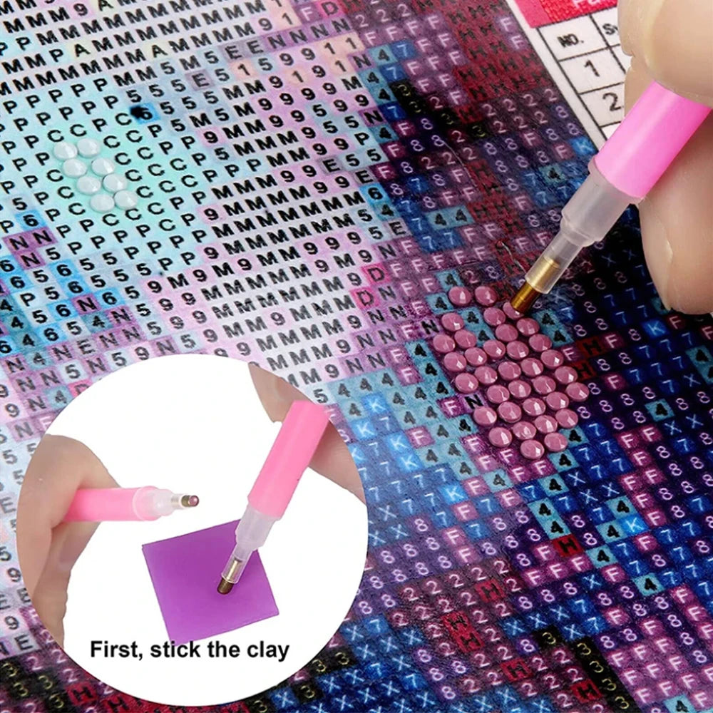 DIY Diamond Painting Purple Wax Mud - 2x2CM Dotting Glue for Cross Stitch, Diamond Embroidery Accessory