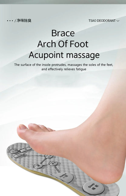 Acupoint Massage Arch Support Insoles - Plantar Fasciitis Relief, Deodorant Shoe Sole Pads for Men and Women