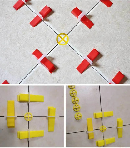 Double Size Tile Spacers Clips - 50/100Pcs Ceramic Leveling System for Floor and Wall Tiles - Construction Tool for Gap Leveling