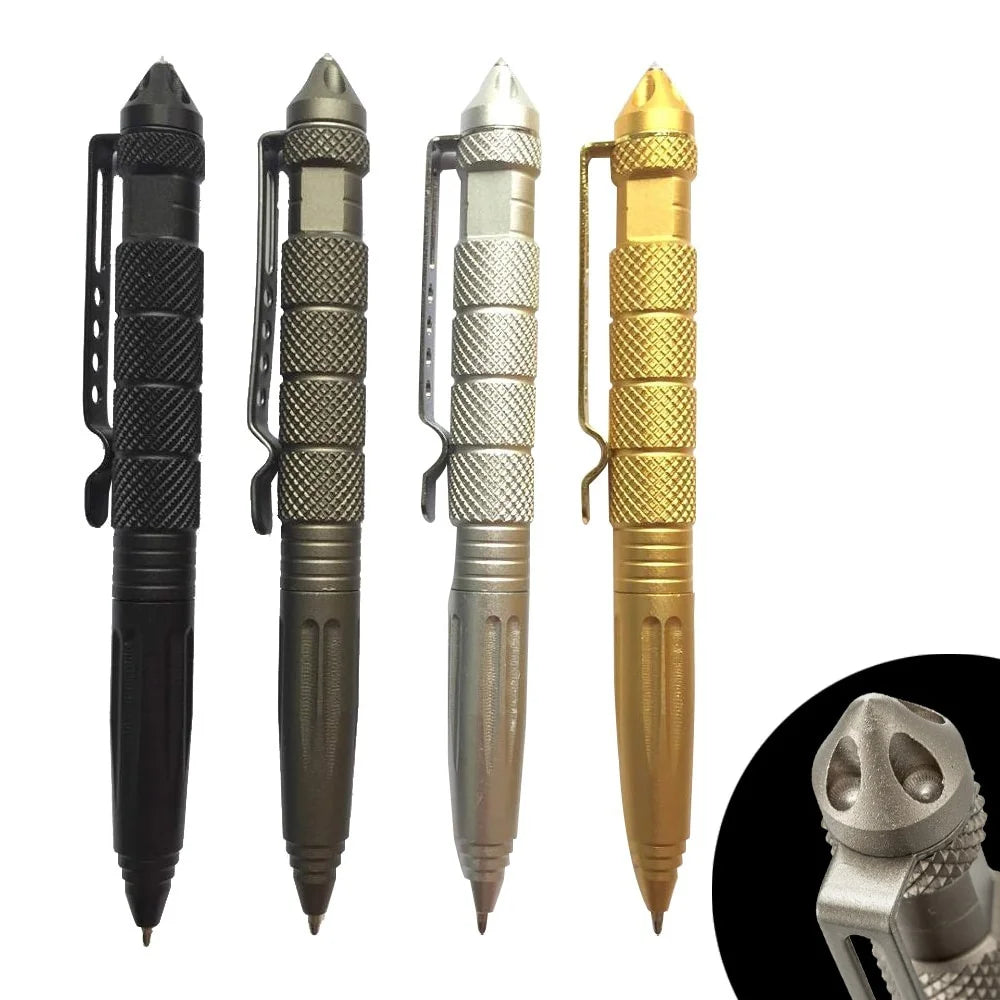 Portable Tactical Self Defense Pen: Aviation Aluminum Emergency Glass Breaker - Security Protection Survival EDC Multitool