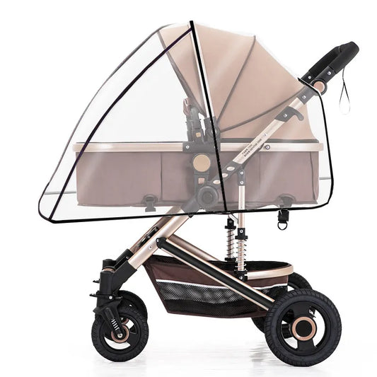 Transparent Universal Stroller Rain Cover - Weather Shield for Baby Car, Wind, Sun, and Rain Protection