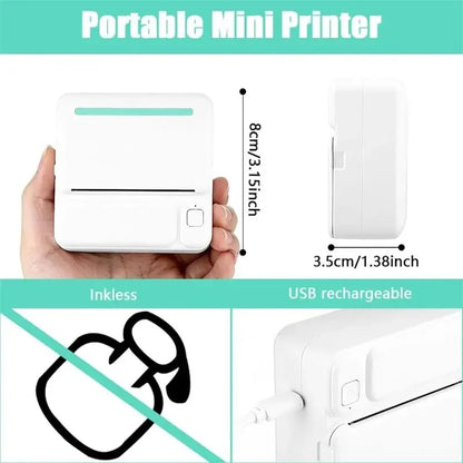 MINI Print Portable Thermal Printer | 58mm Pocket Photo & Label Printer | Wireless Bluetooth for Android & iOS