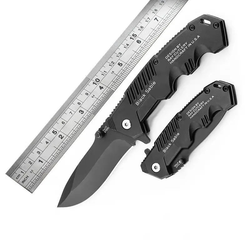 High Hardness Folding Tactical Survival Knife - Outdoor Self-Defense EDC Tool for Camping & Hunting