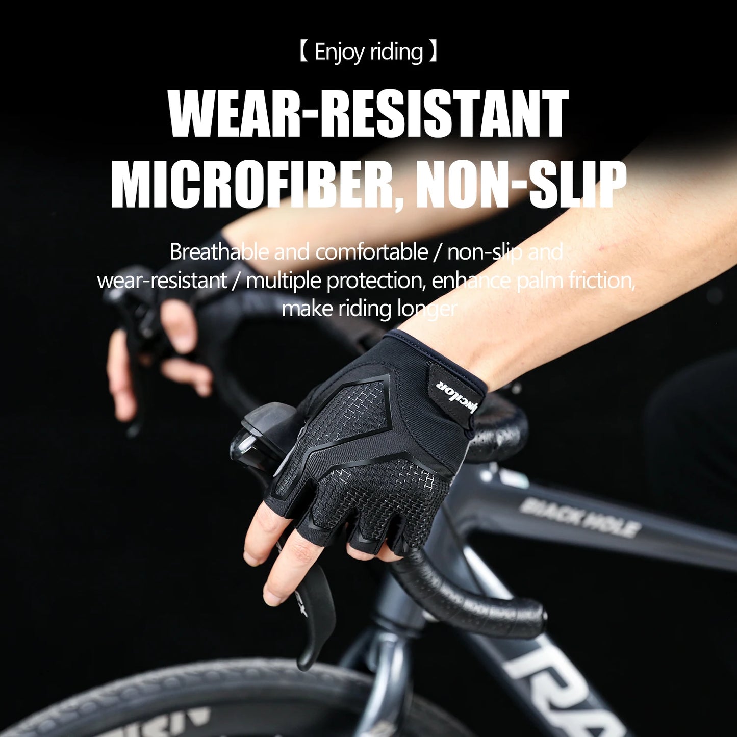 Half Finger Outdoor Cycling Gloves – Anti-Slip, Anti-Sweat, Breathable, Shock-Absorbing Sports Gloves for Men and Women