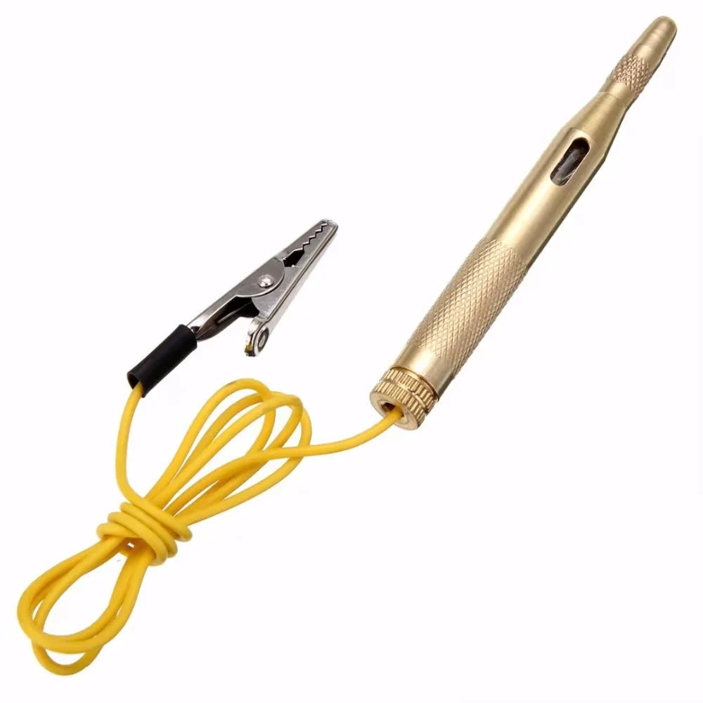 Auto Car Light Circuit Tester Lamp - DC Voltage 6V, 12V, 24V Copper Test Pen and Probe Light System Tool