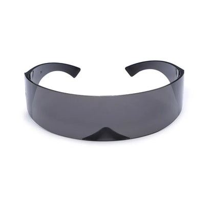 UV400 Futuristic Cyclops Visor Sunglasses - Narrow Design, Mirrored Lens, Personality Costume Eyewear for Men