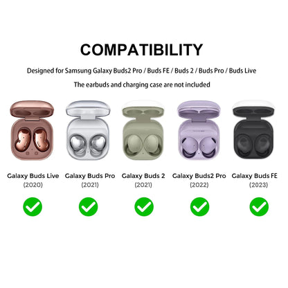 Clear Case for Samsung Galaxy Buds2 Pro / Galaxy Buds FE / Galaxy Buds 2 / Galaxy Buds Pro / Galaxy Buds Live with Keychain