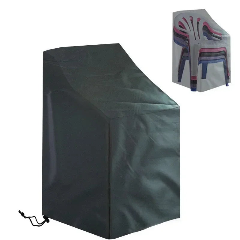 Stacked Chair Dust Cover - Waterproof and Dustproof Outdoor Patio Furniture Protector, Rain Cover for Chairs and Sofas