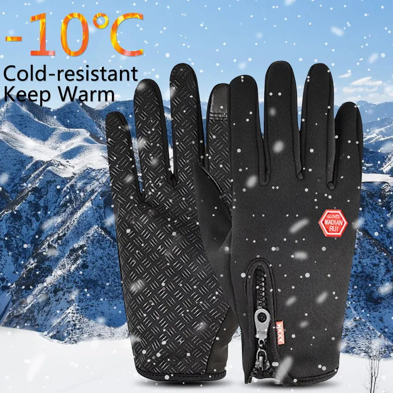 Warm Winter Tactical Gloves for Men & Women - Touchscreen Compatible, Waterproof, Non-Slip for Hiking, Skiing, Fishing, Heating , Cycling, and Snowboarding