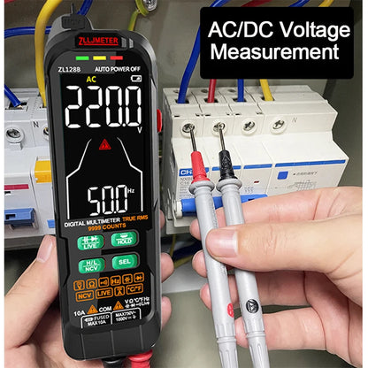 USB Charge Smart Digital Multimeter - Professional AC/DC Current & Voltage Detector Pen | Capacitance, Temperature, Auto Range Tester