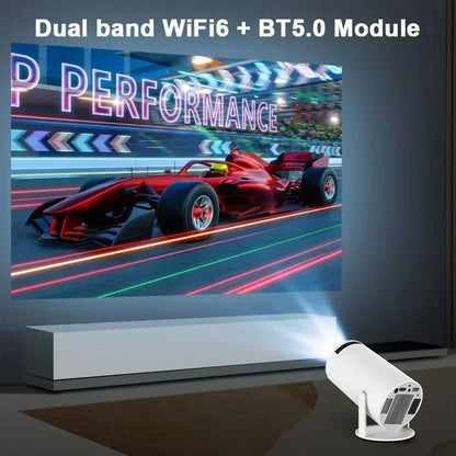 2024 4K Android 11 Projector - Dual WiFi6, 200 ANSI, Allwinner H713, BT5.0, 1080P & 1280x720P Home Cinema and Outdoor Portable Projector