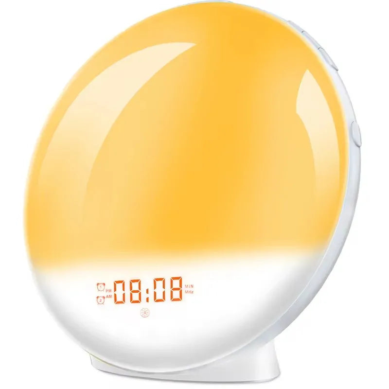 Sunrise Alarm Clock with Wake Up Light - Digital Clock with Sunrise/Sunset Simulation, FM Radio and Night Light for Desk