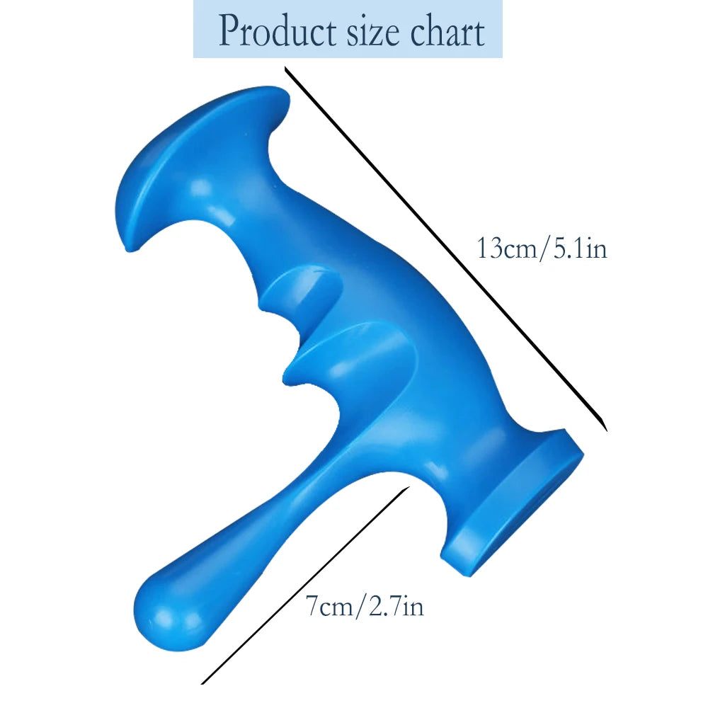 Manual T-Shaped Massager for Deep Tissue Relief & Pain Management | Thumb Finger Pressure Trigger Point Tool