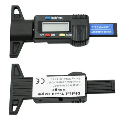 Digital Depth Gauge Caliper for Car Tires - LCD Tire Tread Measurer Tool, 0-25mm Range, Repair Tool