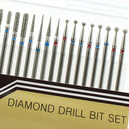 30pcs Diamond Burrs Set – Nail Drill Bits, Milling Cutter for Manicure and Nail Art, Grinding Tools Accessories