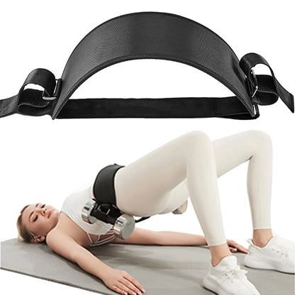 Hip Thrust Belt and Glute Bridge Pad - Home Gym Workout Equipment for Squats, Lunges, Bridges, and Dips with Dumbbells and Kettlebells