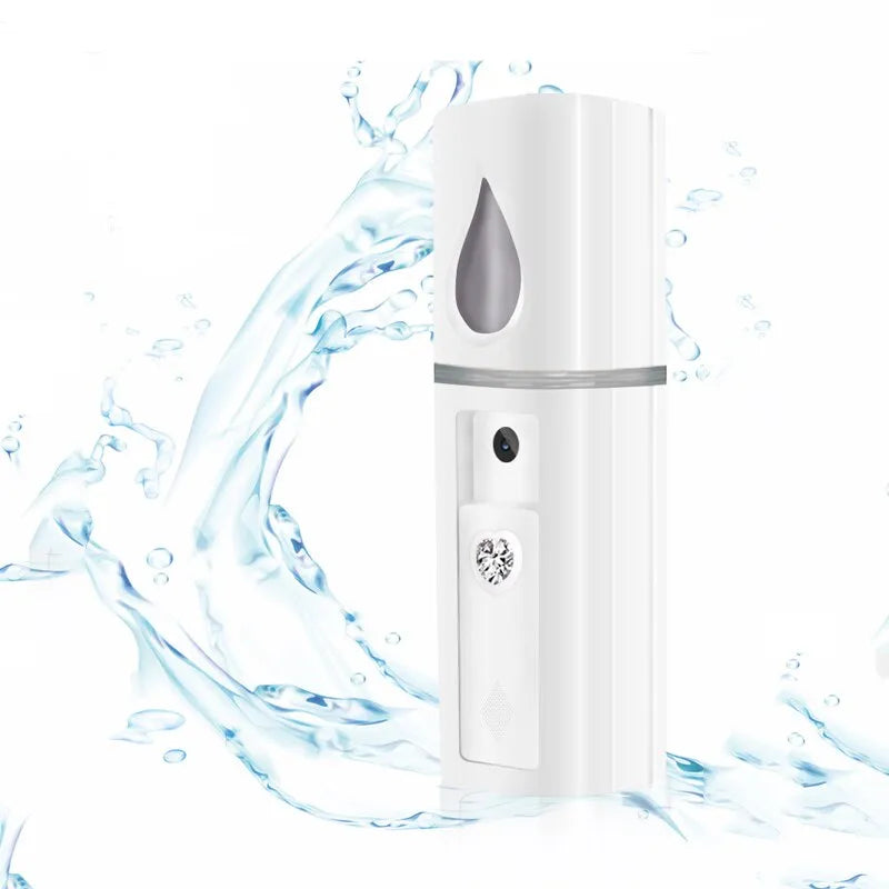 Nano Facial Steamer: Mist Spray for Eyelash Extensions, Cleaning Pores - USB Rechargeable Hydrating Face Sprayer