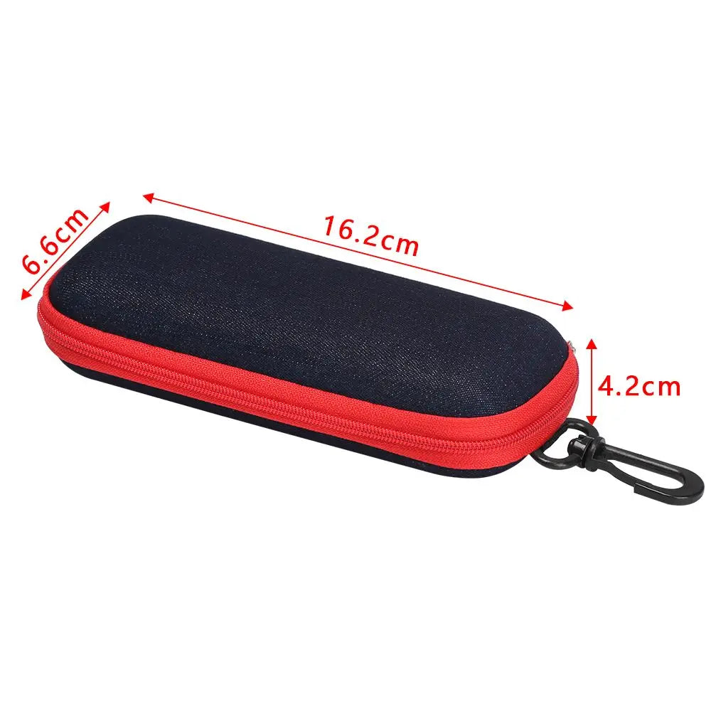 Denim Fabric Glasses Case: Fashionable Portable Hard Spectacle Box with Zipper - Eyewear Protector & Stylish Eyeglasses Case